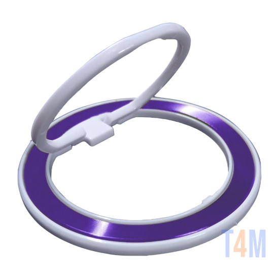 Ring Bracket for All Smartphones 360° Rotation Purple/White